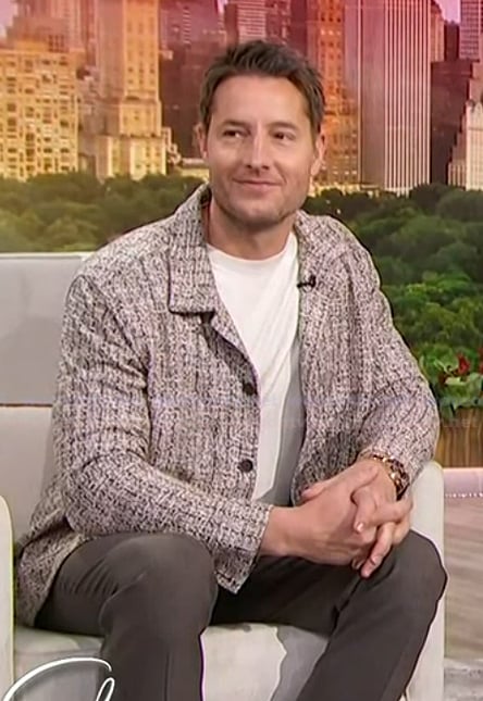 Justin Hartley’s knit cardigan on Sherri
