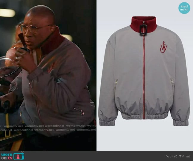 JW Anderson Logo bomber jacket worn by Henrietta Wilson (Aisha Hinds) on 9-1-1