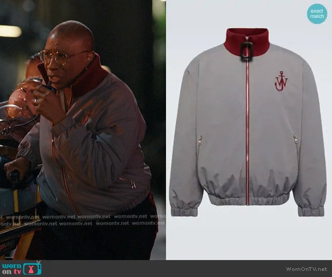 JW Anderson Logo bomber jacket worn by Henrietta Wilson (Aisha Hinds) on 9-1-1