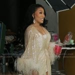 Kimberly’s beige sequin robe on The Real Housewives of Atlanta
