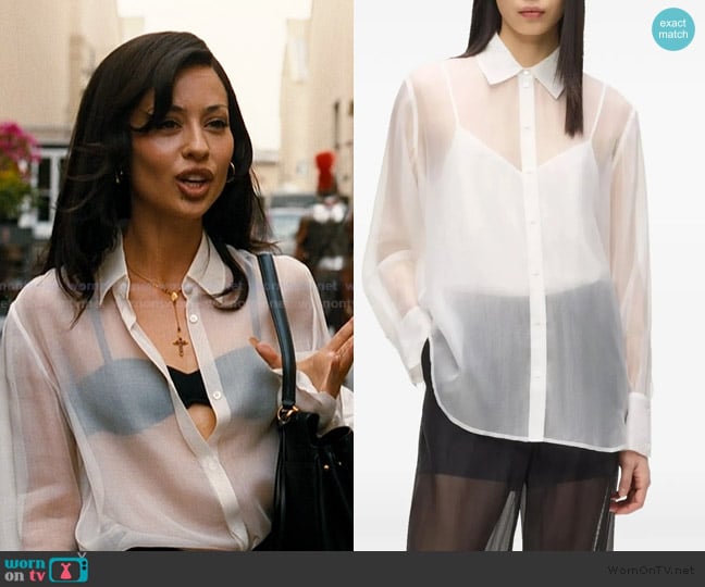 Karl Lagerfeld Organza Blouse worn by Maddy Perez (Alexa Demie) on Euphoria