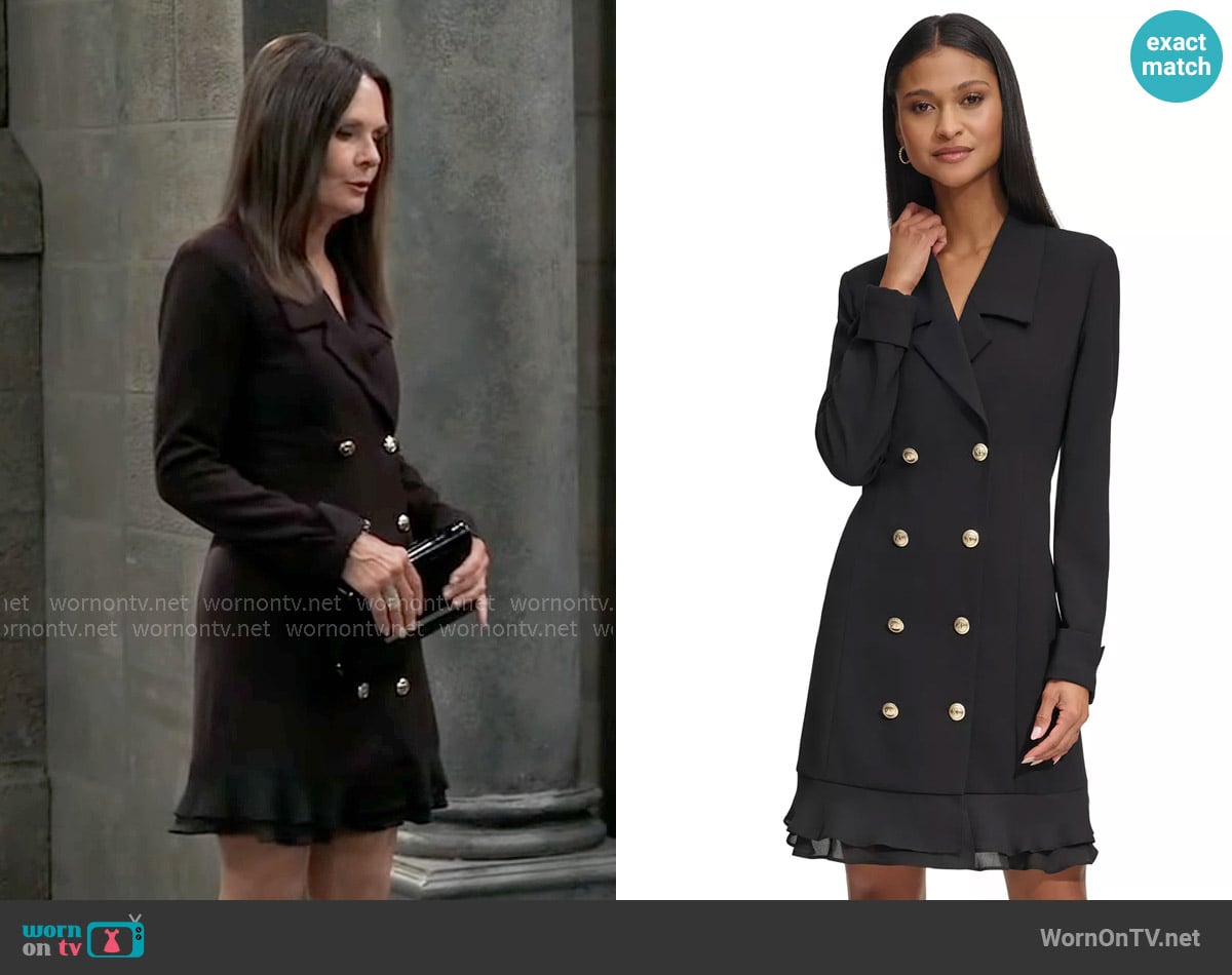 Lucy’s black blazer dress on General Hospital Lucy’s black blazer dress on General Hospital