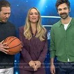 Kate Hudson’s purple double breasted blazer and pants on Today