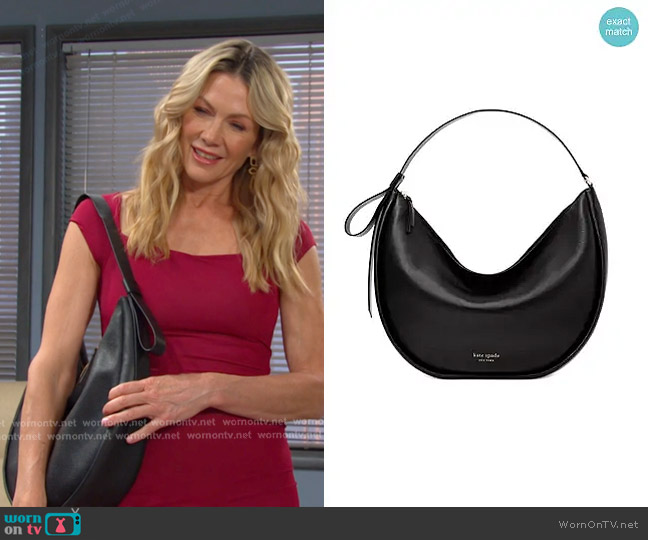Kate Spade Smile Leather Shoulder Bag worn by Kristen DiMera (Stacy Haiduk) on Days of our Lives