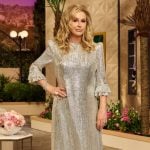 Kathy’s silver ruffle reunion dress on The Real Housewives of Beverly Hills