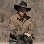 Kayce’s beige waxed jacket on Marshals