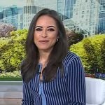 Kaylee’s blue striped zip knit jacket on Today