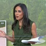 Kaylee’s green sleeveless wrap jacket on Today