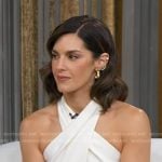 Kelli Barrett’s white criss cross halter top on Good Morning America