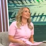 Kelly O’Grady’s pink short-sleeved dress on CBS Mornings