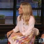 Kelly’s printed skirt on Live with Kelly and Mark