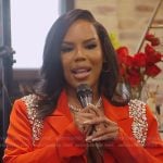 Kelli’s red embellished suit on The Real Housewives of Atlanta