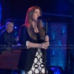 Kelly's printed mini skirt on The Kelly Clarkson Show