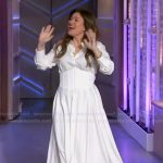 Kelly’s white corset shirtdress on The Kelly Clarkson Show