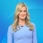 Kelsea’s blue long sleeve top and flare leggings on Today