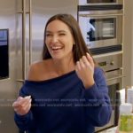 Kelsey’s navy off shoulder sweater on The Real Housewives of Rhode Island