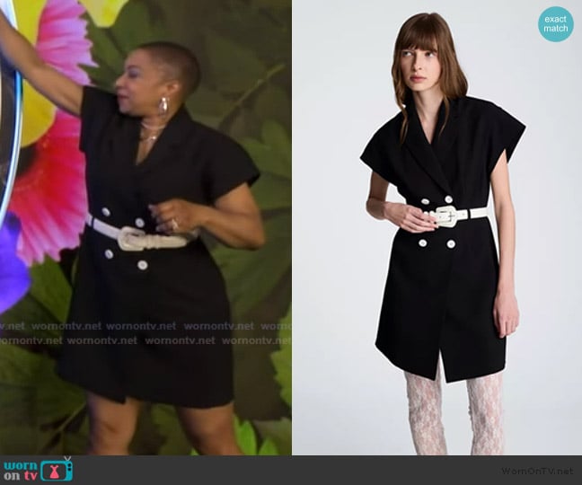 Kenneth Cole Drop Shoulder Trench Mini Dress worn by Deja Vu on Live with Kelly and Mark