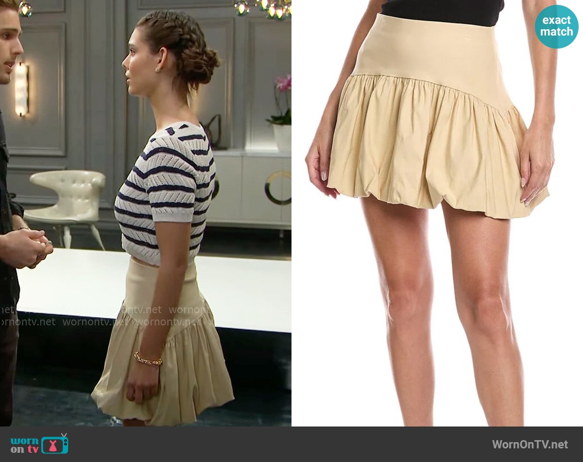 Electra’s ruffle hem skirt on The Bold and the Beautiful