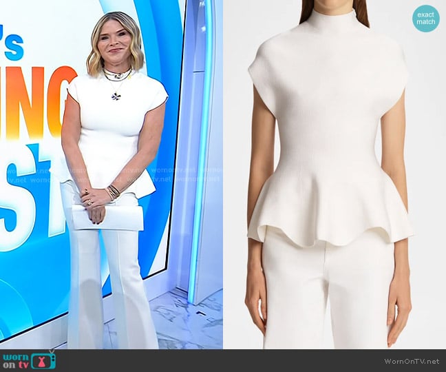 Khaite Andra Top in Glaze worn by Jenna Bush Hager on Today