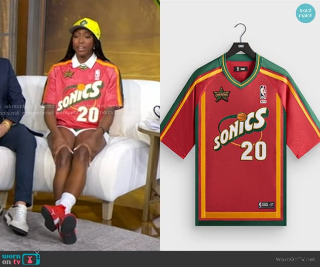 Kith NBA All-Star Seattle SuperSonics Leon Shirt worn by Flau'jae Johnson on Good Morning America