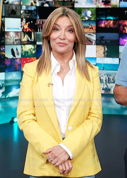 Kit's yellow blazer on Access Hollywood