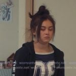 Kitty's navy 06 graphic print tee on XO Kitty