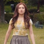 Kitty’s floral ruffle top on XO Kitty