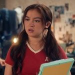 Kitty’s red collared top on XO Kitty