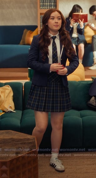 Kitty's white striped sneakers on XO Kitty