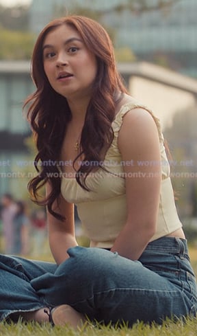 Kitty’s yellow cropped top on XO Kitty