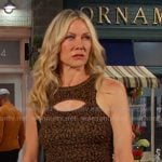 Kristen’s leopard cutout dress on Days of our Lives