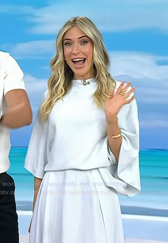 Kristin Cavallari’s light blue draped dress on Today