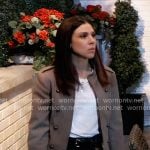 Kristina's brown striped jacket on General Hospital