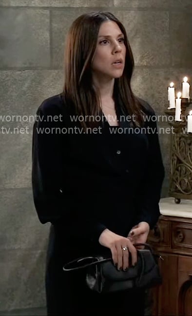 Kristina’s black twisted shirtdress on General Hospital