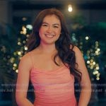 Kitty’s pink gathered ombre dress on XO Kitty