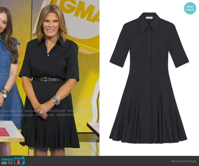 Lafayette 148 New York Godet Pleat Shirtdress worn by Tory Johnson on Good Morning America