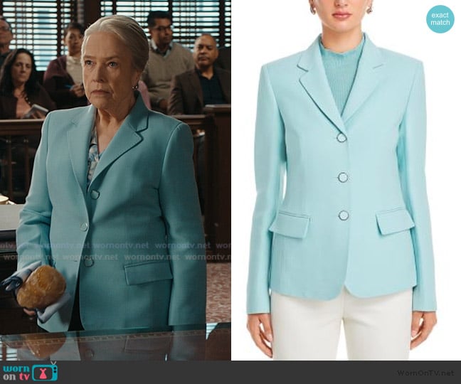 Lafayette 148 New York Single-Breasted Pick Stitch Blazer worn by Madeline Matlock (Kathy Bates) on Matlock
