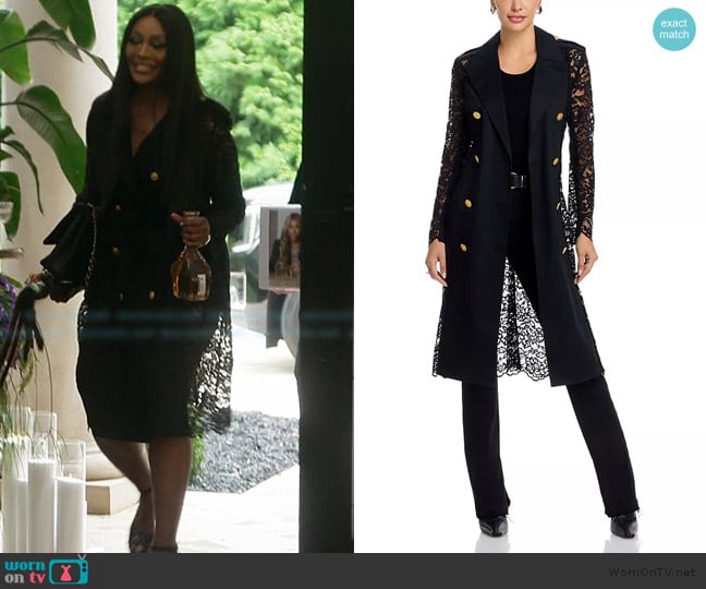 L'Agence Amata Lace Trench worn by Cynthia Bailey on The Real Housewives of Atlanta