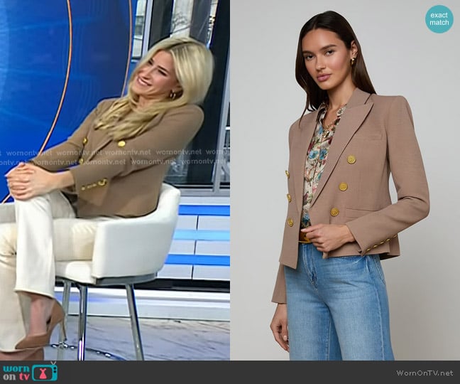 L'Agence Brooke Blazer in Portabella/Multi Floral Tapestry worn by Stefani Berkin on Today