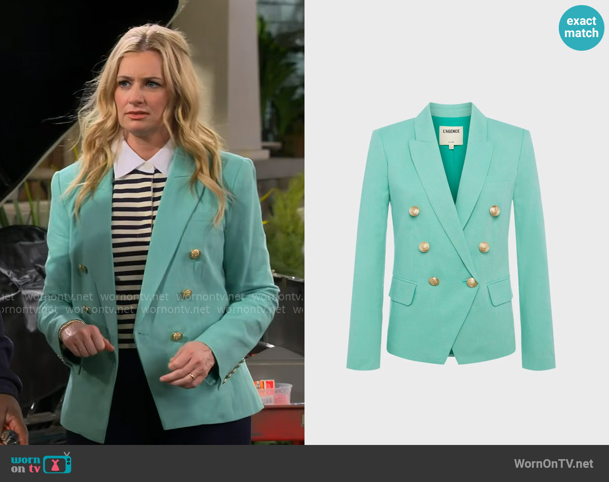 L'Agence Kenzie Blazer worn by Gemma (Beth Behrs) on The Neighborhood