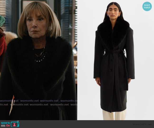 Lamarque Belted Wool Coat worn by Isadora Lancaster (J. Smith-Cameron) on Elsbeth