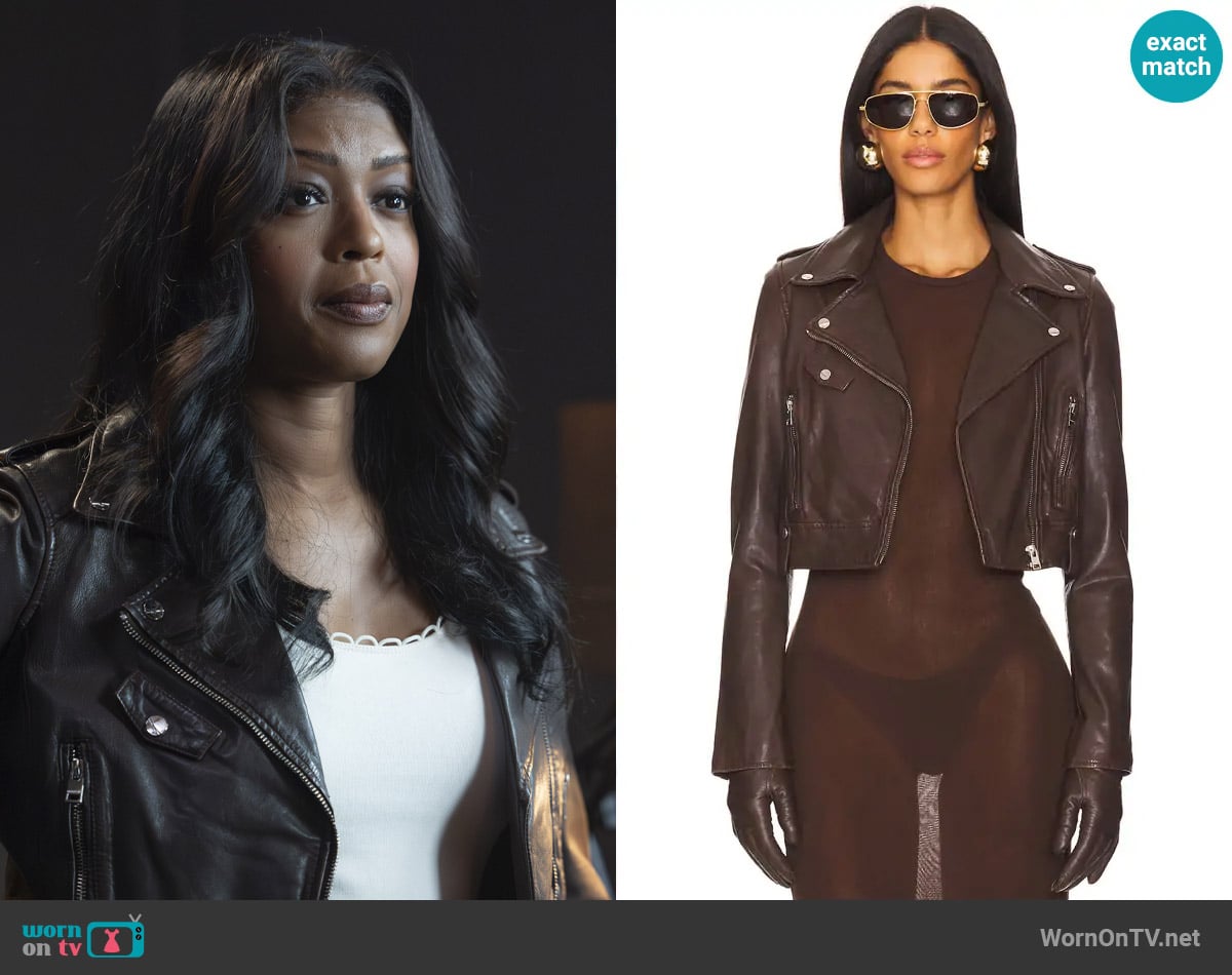 LaMarque Ciara Biker Jacket worn by Daphne (Javicia Leslie) on High Potential