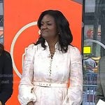 Dr. Angela Lamb’s pink floral belted midi dress on Today