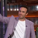 Landon Donovan's textured blazer on The Kelly Clarkson Show
