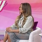 La La Anthony’s sage green shirt and lace skirt on Today