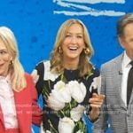 Lara’s black floral shift dress on Good Morning America