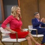 Lara’s red slingback bow pumps on Good Morning America