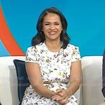 Laura’s white floral print midi dress on Today