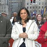 Laura’s ivory puffer coat on Today