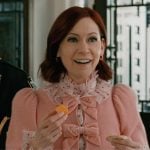 Elsbeth’s pink bow detail sweater on Elsbeth